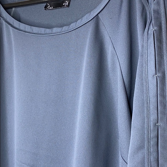 Noir gunmetal slit sleeve blouse - Picture 6 of 8